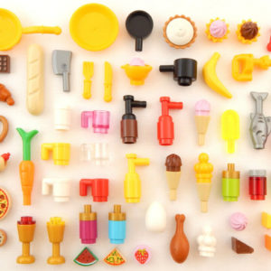 LEGO Minifig Accessory Bundle: 50 Accessories and 30 Food Pieces
