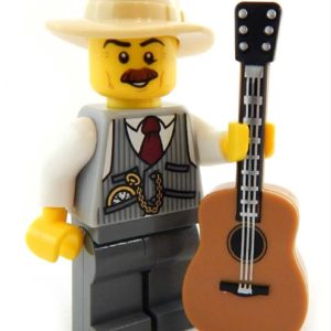 LEGO Country Singer minifig – complete with Guitar and Cowboy hat