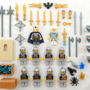 LEGO Castle Bundle – 8 Knights, a Queen and King, and accessories