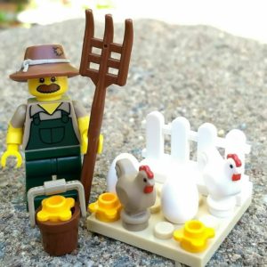 LEGO Farmer Minifig – with chickens