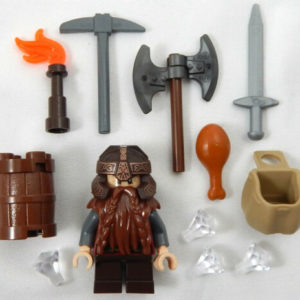 LEGO Lord of the Rings ‘Gimli’ Minifig – with accessories