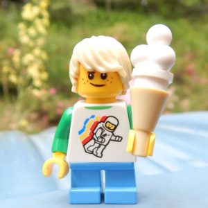DOLLAR FRIDAY – LEGO Kid Minifig with Space Shirt and Ice Cream Cone!