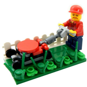 LEGO Dad Mowing the Lawn Minifig Bundle