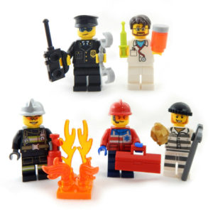 LEGO City Minifig Pack: Cop, Robber, Firefighter, Medic, and Doctor