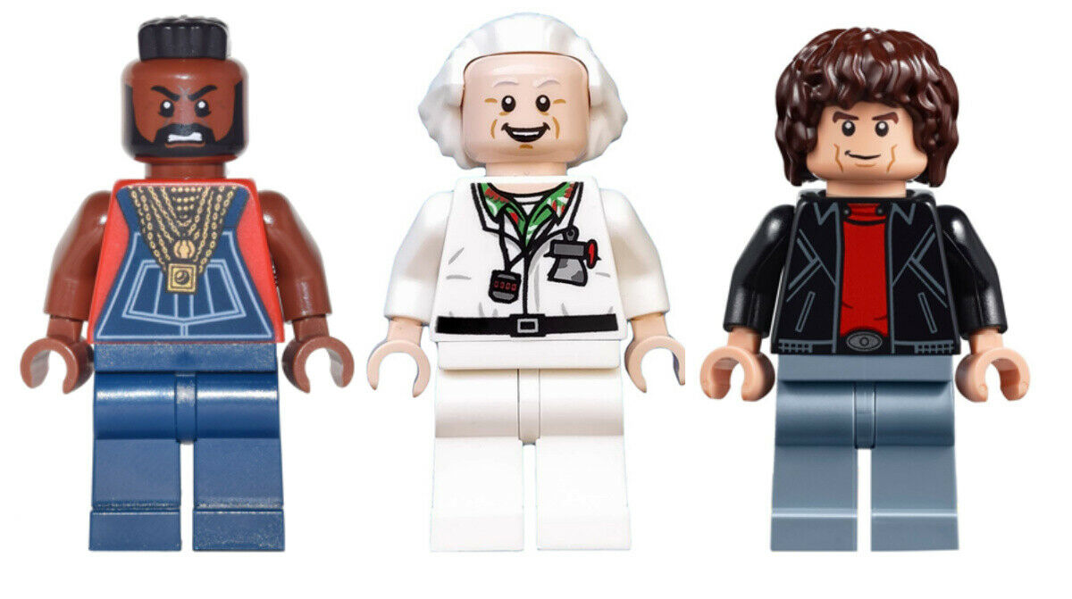 LEGO '80's Hollywood' - Mr. T, Michael Knight (Knight Rider), and Doc Brown  - The Minifig Club