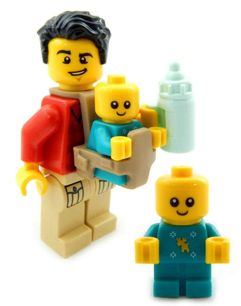 LEGO 'New Dad' Minifig - with Baby Onesie Carrier and Baby - The ...