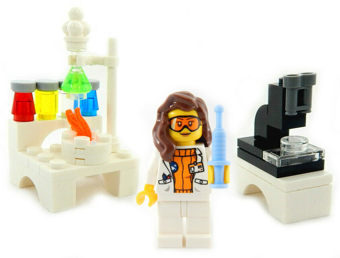 NEW LEGO MALE SCIENTIST LAB SET chemistry minifig 21312 stem science engineer