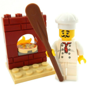 LEGO Pizza Chef Minifig With Brick Oven