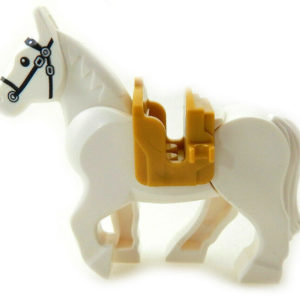 LEGO White Horse With Saddle Animal Minifig