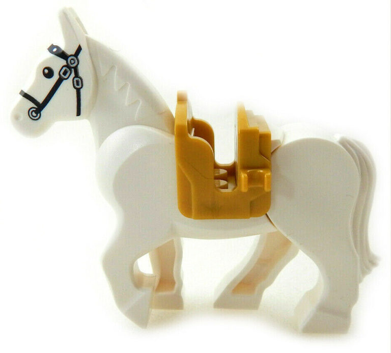 LEGO White Horse With Saddle Animal Minifig The Minifig Club