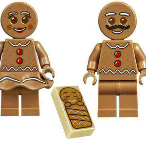 LEGO Gingerbread Man, Woman, and Baby Minifigs