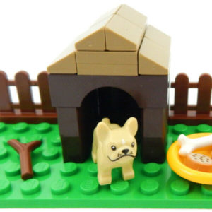 LEGO Tan French Bulldog with House