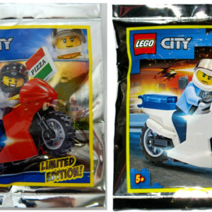 LEGO Pizza Delivery & Motorcycle Cop Polybags