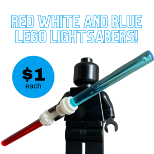 Red White and Blue LEGO Lightsaber