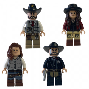 2 Mystery LEGO Western Minifigs with ‘Wanted’ Poster