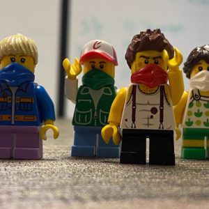 4 Mystery LEGO Kid Minifigs – with Face Masks