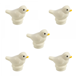 Pack of 5 White LEGO Doves