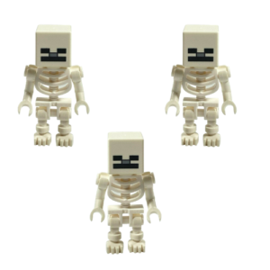 3 LEGO Minecraft Skeleton Minifigs
