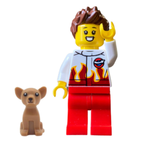 ‘Sam with her Pup’ – LEGO Minifig and Chihuahua Bundle