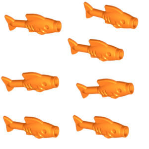 Salmon Lego X25 New Orange Fish Sea Water Animal Bulk Lot 