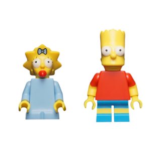 LEGO Simpsons Bart and Maggie Minifigs