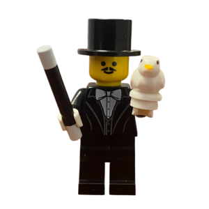 LEGO Magician Minifig – with Wand, Top Hat and Dove