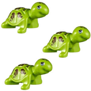 Pack of 3 Green Baby Turtles
