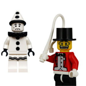 LEGO Circus Ringmaster and Sad Clown Minifigs