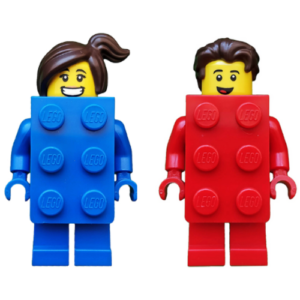 LEGO ‘Brick Suit’ Minifigs – Red and Blue