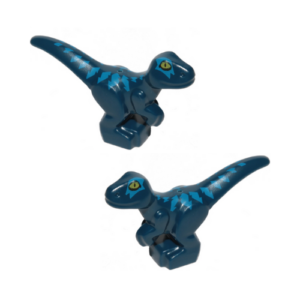 2 LEGO Blue Baby Raptor Dinosaurs