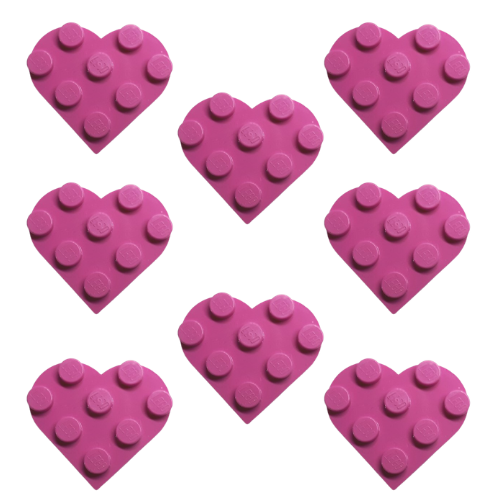 8 LEGO Heart Pieces - The Minifig Club