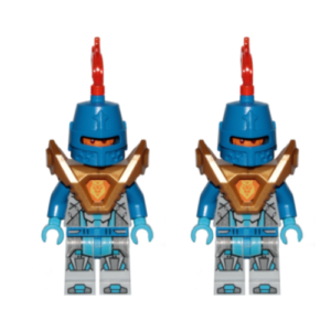 2 Blue LEGO Nexo Knights Minifigs