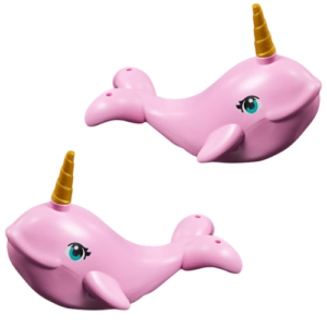 Pack of 2 Pink LEGO Narwhals