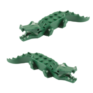 Pack of 2 LEGO Dark Green Alligators