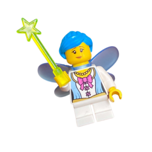 LEGO Blue Faerie Minifig – with Wings and a Wand