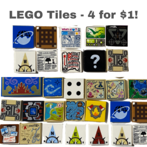 4 Mystery LEGO Printed Tiles