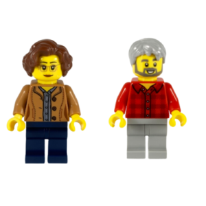 LEGO City Minifigs – Brown and Red Jackets