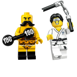 LEGO Series ‘Circus Strongman’ and ‘Karate Kid’ Minifigs
