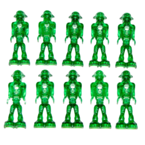 5 LEGO Mars Mission Alien Minifigs (Green Translucent)