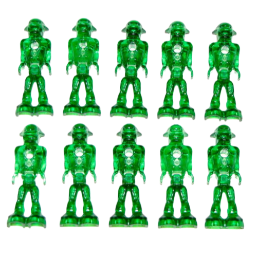 Trans-Green Glow In Dark mm001 3 LEGO Mars Mission Alien Minifigs 2007-2008 