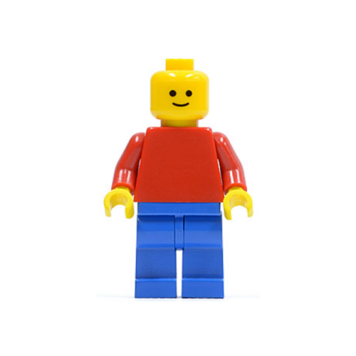 Classic LEGO Minifig - Red and Smiley Face - The Minifig Club