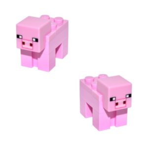 2 LEGO Minecraft Pigs