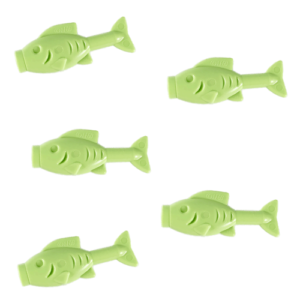 Pack of 5 Green LEGO Fish