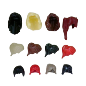 Pack of 10 LEGO Female Hair Pieces