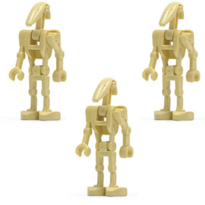 3 LEGO Star Wars Battle Droid Minifigs
