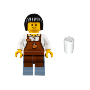 LEGO Coffee Barista Minifig with Coffee Cup