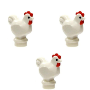 Pack of 3 LEGO Chickens