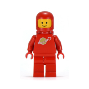 Original 1980s Red LEGO Space Astronaut (‘Vintage Faded’)