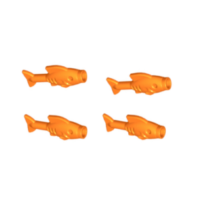 Pack of 4 LEGO Orange Fish