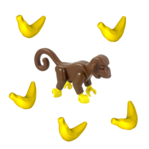 Classic 1990s Monkey with 5 Bananas